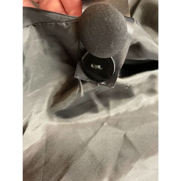 H&M Jacket 12 Black Double Breasted Long Line Collared Pintuck Long Sleeve Lined - Picture 8 of 8